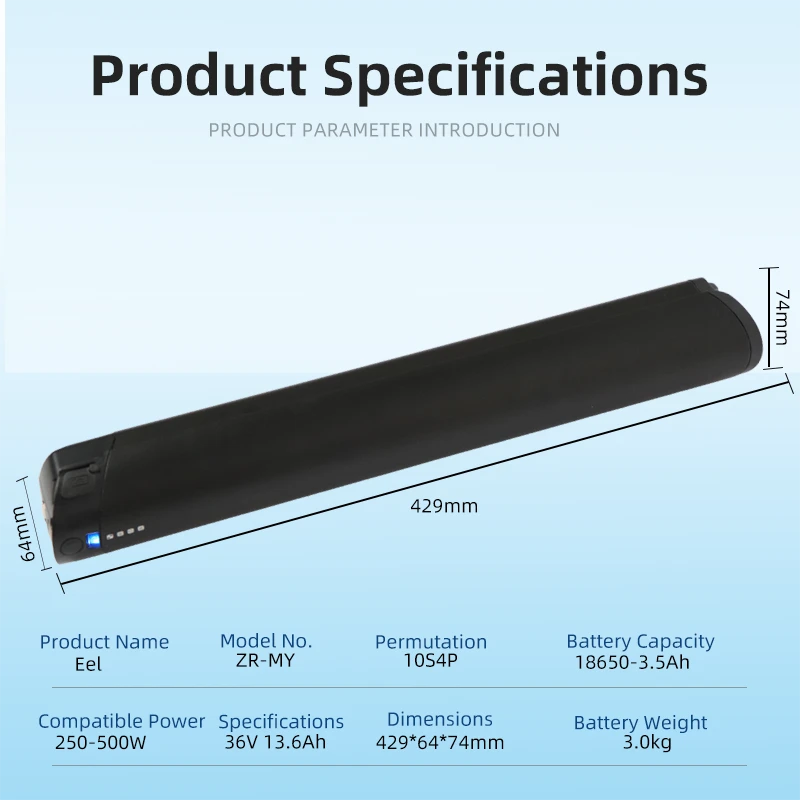 Eel 36V 13.6AH Electric Bicycle Battery suppliers