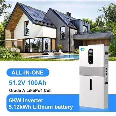 Sistema de armazenamento de energia doméstica de 6kW fora da grade 51.2V 100AH ​​Bateria de lítio All-in-One
